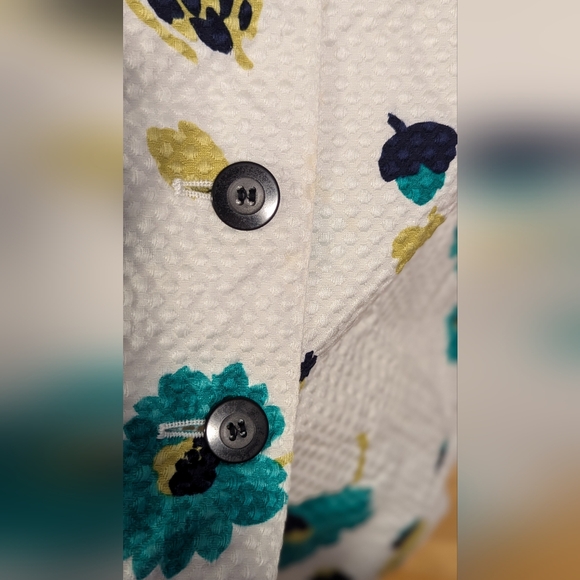 Vintage French Designer Louis Féraud Floral Button Down Dress with Pockets - Picture 6 of 7